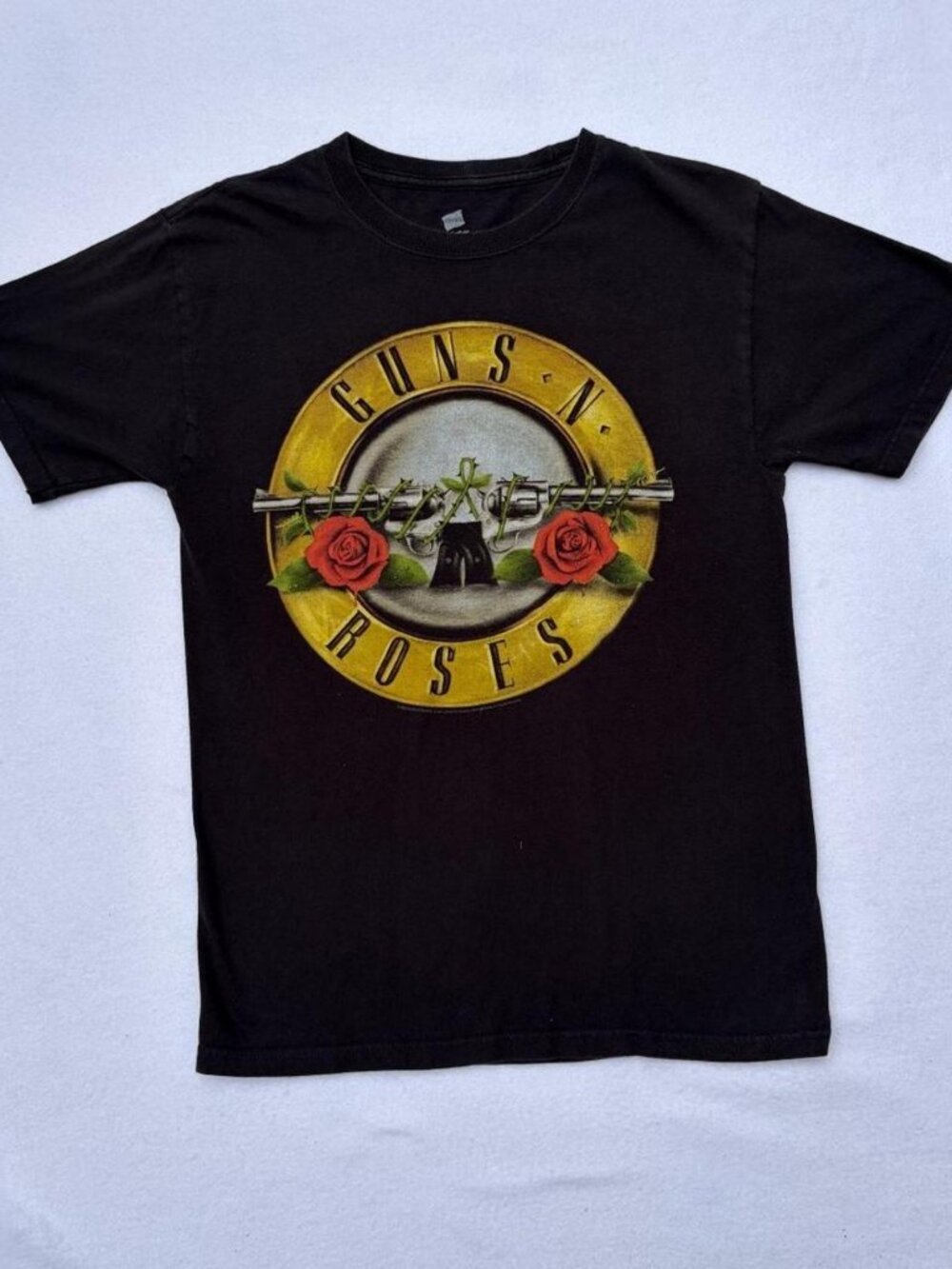 Hanes Guns n’ Roses Black Graphic Band Tee T-Shirt Size S Rock Music 80s 90s
